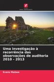 Uma investigação à recorrência das observações de auditoria 2010 - 2013