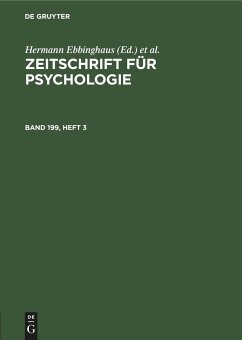 Zeitschrift für Psychologie. Band 199, Heft 3