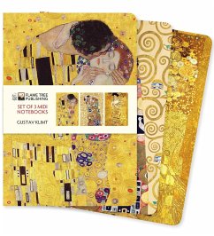 Gustav Klimt Set of 3 MIDI Notebooks - Flame Tree Publishing