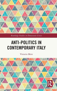Cover Anti-politics in Contemporary Italy