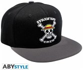 ONE PIECE - Snapback Cap - Black & Grey - Skull ONE PIECE - Snapback Cap - Black & Grey - Skull