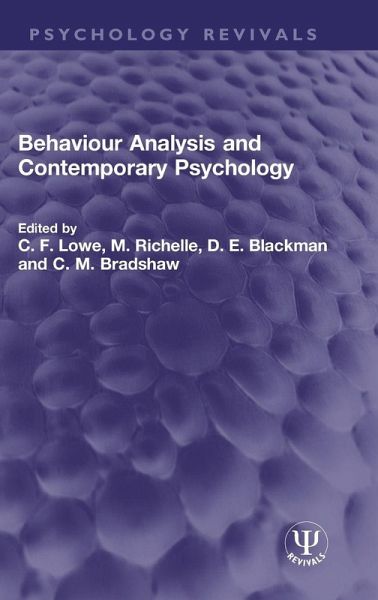 Behaviour Analysis and Contemporary Psychology