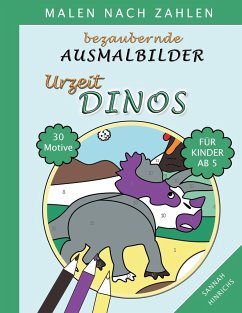 Bezaubernde Ausmalbilder Malen nach Zahlen - Urzeit-Dinos - Hinrichs, Sannah