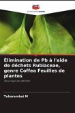 Élimination de Pb à l'aide de déchets Rubiaceae, genre Coffea Feuilles de plantes