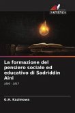 La formazione del pensiero sociale ed educativo di Sadriddin Aini