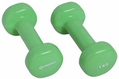 Cover Schildkröt 960205 - Vinyl-Hanteln, 1,0 kg Set, limegreen, Heim-Fitnessgerät