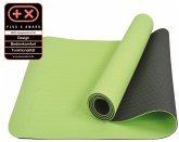 Schildkröt 960167 - Bicolor Yogamatte Fitness, 183x61x0,4cm, PVC-frei, lime/anthrazit