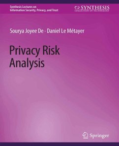 Privacy Risk Analysis (eBook, PDF) - Joyee de, Sourya; Métayer, Daniel Le