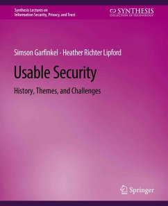 Usable Security (eBook, PDF) - Garfinkel, Simson; Richter Lipford, Heather