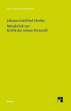 Metakritik zur Kritik der reinen Vernunft - Herder, Johann Gottfried