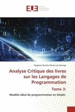 Cover Analyse Critique des livres sur les Langages de Programmation Tome 3: