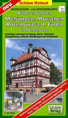 Radwander- und Wanderkarte Mittleres Fuldatal, Melsungen, Morschen, Rotenburg a.d. Fulda und Umgebung - Verlag Dr. Barthel