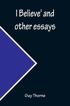Cover I Believe' and other essays