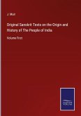 Original Sanskrit Texts on the Origin and History of The People of India