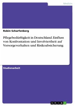 Pflegebedürftigkeit in Deutschland. Einfluss von Konfrontation und Involviertheit auf Vorsorgeverhalten und Risikoabsicherung (eBook, PDF)