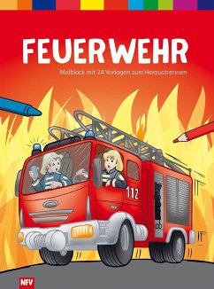 Feuerwehr - Malblock mit 24 Vorlagen zum Heraustrennen
