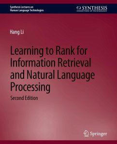 Learning to Rank for Information Retrieval and Natural Language Processing, Second Edition - Li, Hang