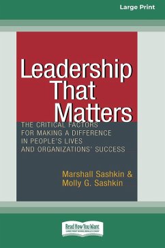 Leadership That Matters - Sashkin, Marshall; Sashkin, Molly G.