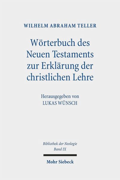 Wörterbuch des Neuen Testaments zur Erklärung der christlichen Lehre (eBook, PDF)