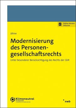 Modernisierung des Personengesellschaftsrechts - Jähne, Ina