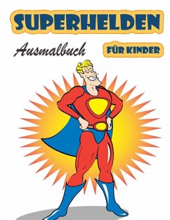 Cover Superhelden-Malbuch für Kinder im Alter von 4-8 Jahren