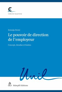 Le pouvoir de direction de l'employeur (eBook, PDF) - Etemi, Semsija