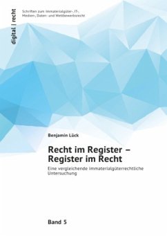 Recht im Register - Register im Recht - Lück, Benjamin