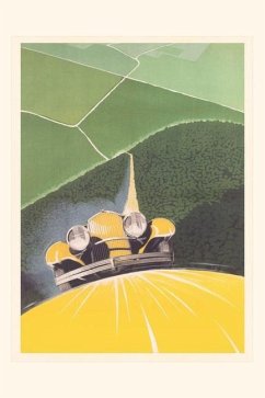 Vintage Journal Car Driving Uphill
