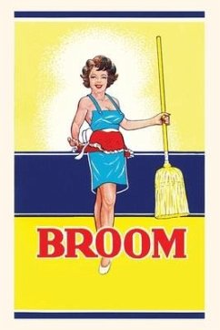 Vintage Journal Broom Label, Sexy Housewife
