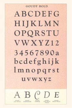 Vintage Journal Font Sample Chart, Goudy Bold