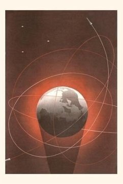 Vintage Journal Rocket Paths around Globe