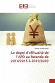 Le degré d¿efficacité de l¿APD au Rwanda de 2014/2015 à 2019/2020