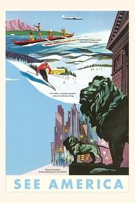 Vintage Journal Travel Poster: See America