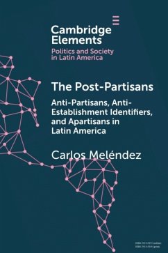 The Post-Partisans: Anti-Partisans, Anti-Establishment Identifiers, and Apartisans in Latin America - Melendez, Carlos (Universidad Diego Portales, Chile)