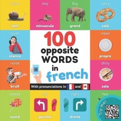 100 opposite words in french: Bilingual picture book for kids: english / french with pronunciations - Yukibooks