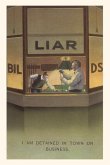 Vintage Journal Liars at Billiard Parlor