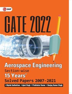 Cover GATE 2022 - Aerospace Engineering - 15 Years Section-wise Solved Paper 2007-21 by Biplab Sadhukhan, Iqbal Singh, Prabhakar Kumar, Ranjay KR Singh