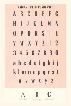 Vintage Journal Font Sample Chart, Radiant