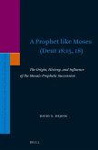 A Prophet Like Moses (Deut 18:15, 18): The Origin, History, and Influence of the Mosaic Prophetic Succession