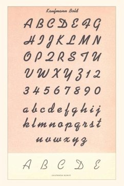 Vintage Journal Font Sample Chart, Kaufmann Bold