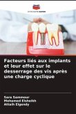 Facteurs liés aux implants et leur effet sur le desserrage des vis après une charge cyclique