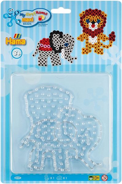 Hama 8107 - Maxi Stiftplatten 2er Set Löwe und Elefant Hama 8107 - Maxi Stiftplatten 2er Set Löwe und Elefant