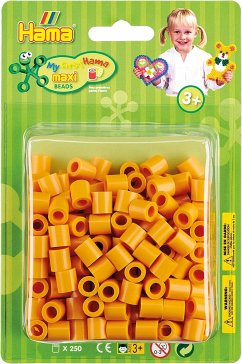 Hama 8524 - Bügelperlen Maxi, 250 Stück, Teddybären-braun