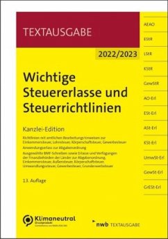Cover Wichtige Steuererlasse und Steuerrichtlinien