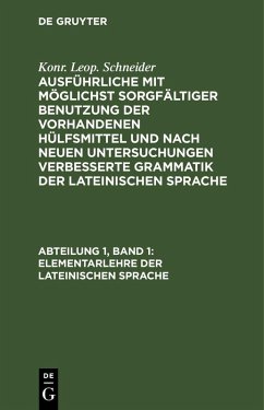 Cover Elementarlehre der lateinischen Sprache