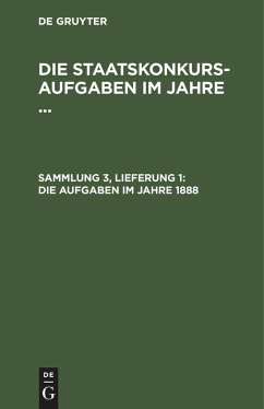 Die Aufgaben im Jahre 1888