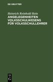 Angelegenheiten Volksschulwesens für Volksschullehrer