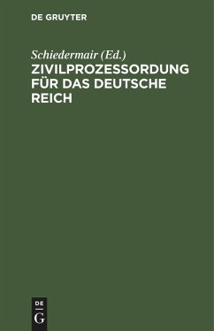 Zivilprozeßordung für das Deutsche Reich