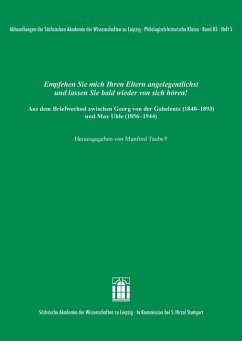Cover Empfehlen Sie mich Ihren Eltern angelegentlichst und lassen Sie bald wieder von sich hören! Aus dem Briefwechsel zwischen Georg von der Gabelentz (1840-1893) und Max Uhle (1856-1944) (eBook, PDF)