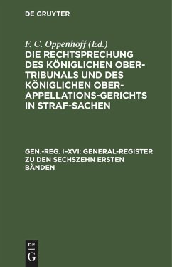 General-Register zu den sechszehn ersten Bänden